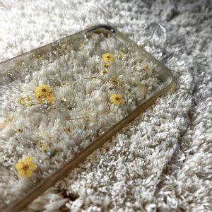 clear phone case with flowers for IPHONE XR